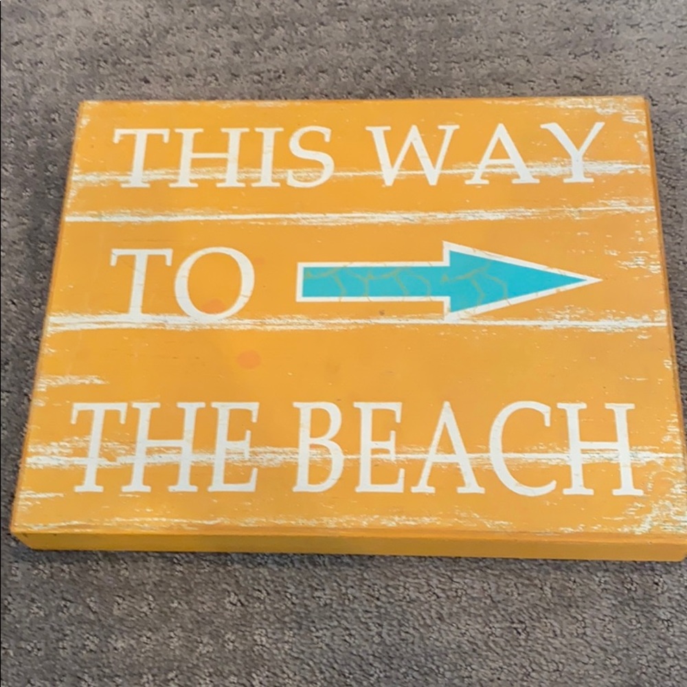 Beach decor wall sign shelf display